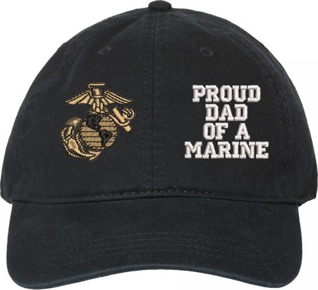 Proud Dad of a Marine U.S. Marine Corps Unstructured Dad Cap