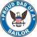 Proud Dad of a Sailor U.S. Navy Round Decal