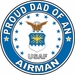 Proud Dad of an Airman U.S. Air Force Round Decal