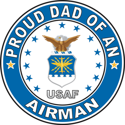 Proud Dad of an Airman U.S. Air Force Round Decal
