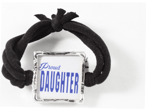 Proud Daughter Blue Star Elastic Wristband