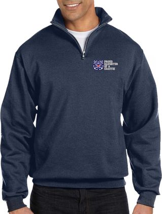 Proud Daughter of a Coastie U.S. Coast Guard Embroidered Quarter-Zip Pullover