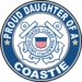 Proud Daughter of a Coastie U.S. Coast Guard Round Decal