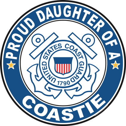 Proud Daughter of a Coastie U.S. Coast Guard Round Decal