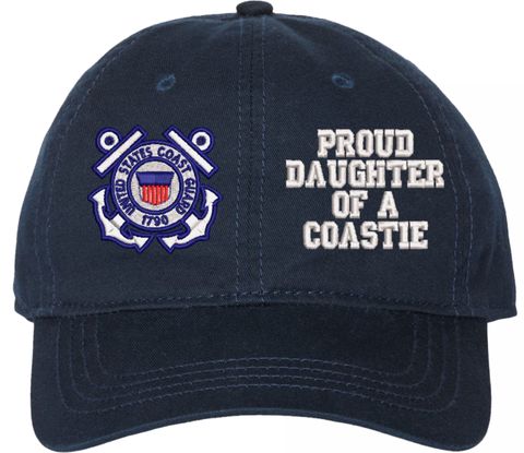 Proud Daughter of a Coastie U.S. Coast Guard Unstructured Dad Cap