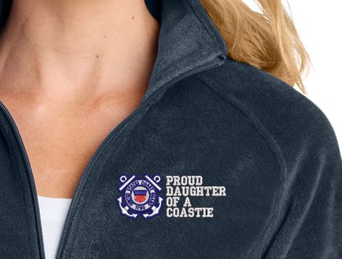 Proud Daughter of a Coastie U.S. Coast Guard Women's Fleece Jacket