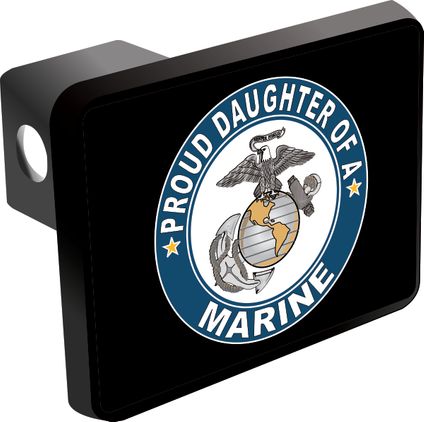 Proud Daughter of a Marine Trailer Hitch Cover