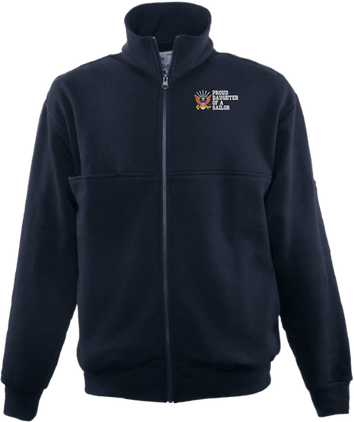 Proud Daughter of a Sailor U.S. Navy Game Sportswear Firefighters Full Zip Turtleneck