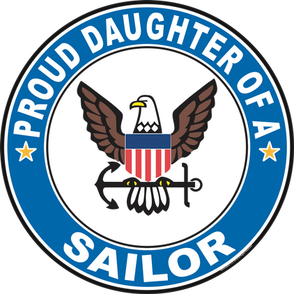 Proud Daughter of a Sailor U.S. Navy Round Decal