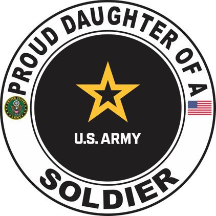 Proud Daughter of a Soldier U.S. Army Round Decal