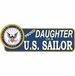 Proud Daughter Of A U.S. Sailor Vinyl Transfer  Bumper Sticker
