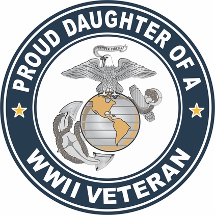 Proud Daughter of a U.S. Marine Corps World War II Veteran Decal