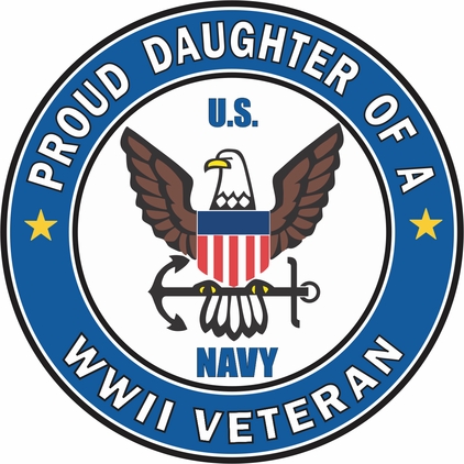 Proud Daughter of a U.S. Navy World War II Veteran Decal