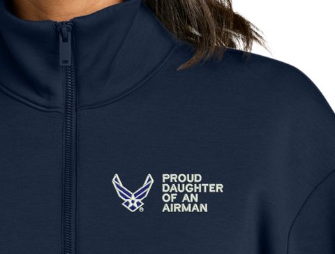Proud Daughter of an Airman U.S. Air Force Women's Soft Spacer Quarter-Zip