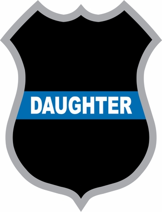 Thin Blue Line Daughter Police Badge Decal