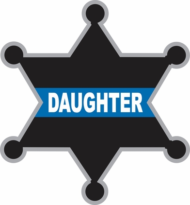 Thin Blue Line Daughter Sheriff Badge Decal