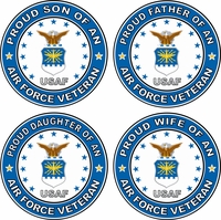 Proud Family Air Force Veteran Decals Thumbnail Illustration