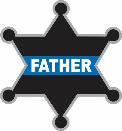 Thin Blue Line Father Sheriff Badge Decal