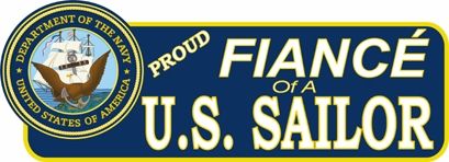 Proud Fiance Of A U.S. Sailor Vinyl Transfer  Bumper Sticker