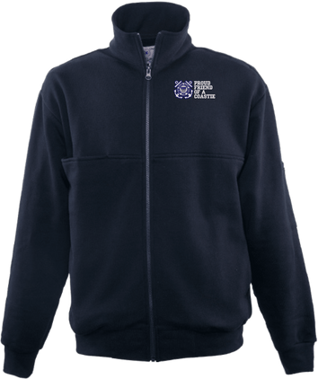 Proud Friend of a Coastie U.S. Coast Guard Game Sportswear Firefighters Full Zip Turtleneck