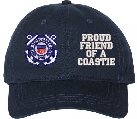 Proud Friend of a Coastie U.S. Coast Guard Unstructured Dad Cap