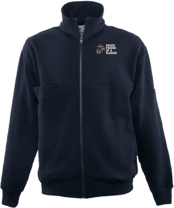 Proud Friend of a Marine U.S. Marine Corps Game Sportswear Firefighters Full Zip Turtleneck