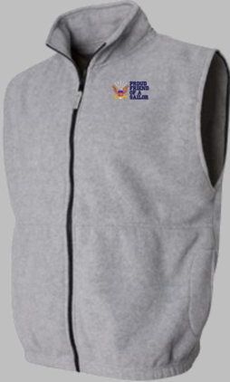 Proud Friend of a Sailor U.S. Navy Full Zip Fleece Vest