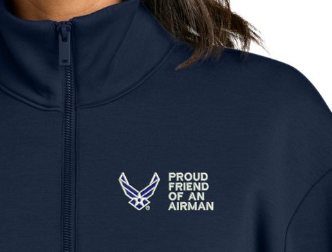 Proud Friend of an Airman U.S. Air Force Women's Soft Spacer Quarter-Zip
