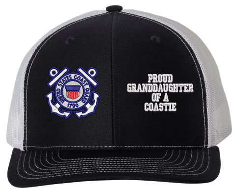 Proud Grandaughter of a Coastie U.S. Coast Guard Mesh Back Cap