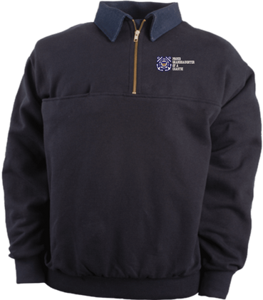 Proud Grandaughter of a Coastie U.S. Coast Guard Game Sportswear Firefighters Quarter-Zip Work Shirt
