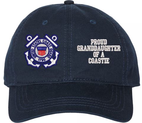 Proud Grandaughter of a Coastie U.S. Coast Guard Unstructured Dad Cap