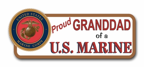 Proud Granddad of a U.S. Marine Bumper Sticker