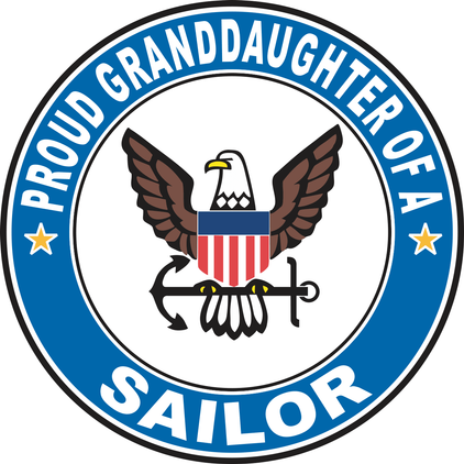 Proud Granddaughter of a Sailor U.S. Navy Round Decal