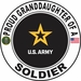 Proud Granddaughter of a Soldier U.S. Army Round Decal