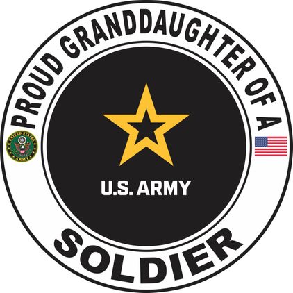 Proud Granddaughter of a Soldier U.S. Army Round Decal