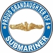 Proud Granddaughter of a Submariner Gold Dolphins Round Decal