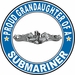 Proud Granddaughter of a Submariner Silver Dolphins Round Decal