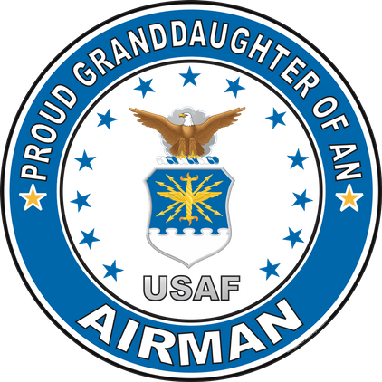 Proud Granddaughter of an Airman U.S. Air Force Round Decal