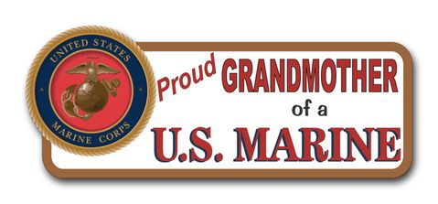 Proud Grandmother of a U.S. Marine Bumper Sticker