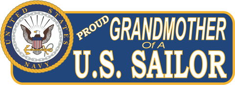 Proud Grandmother Of A U.S. Sailor Vinyl Transfer Bumper Sticker