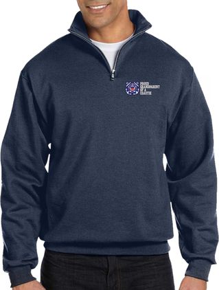 Proud GrandParent of a Coastie U.S. Coast Guard Embroidered Quarter-Zip Pullover