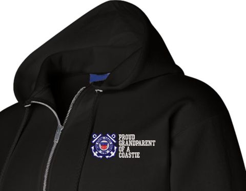 Proud GrandParent of a Coastie U.S. Coast Guard Full Zip Hoodie