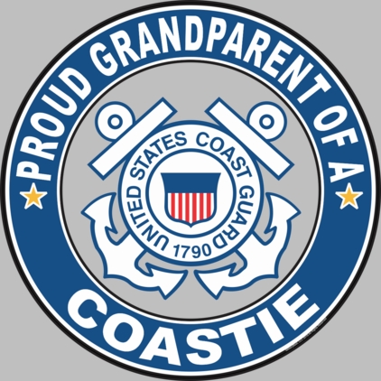 Proud Grandparent of a Coastie U.S. Coast Guard Round Decal