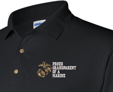 Proud GrandParent of a Marine U.S. Marine Corps Moisture Wicking Polo