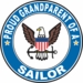 Proud Grandparent of a Sailor U.S. Navy Round Decal