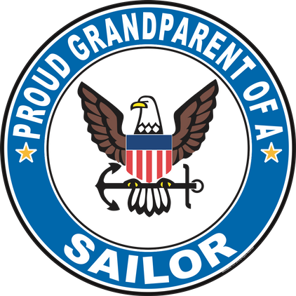 Proud Grandparent of a Sailor U.S. Navy Round Decal