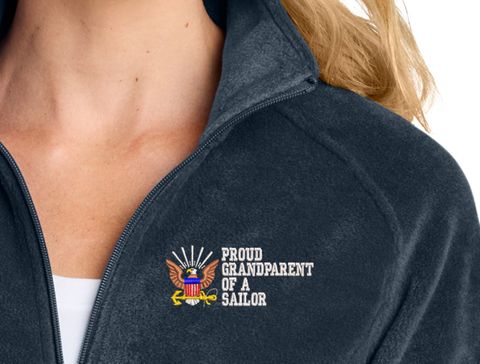 Proud GrandParent of a Sailor U.S. Navy Women's Fleece Jacket