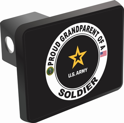 Proud Grandparent of a Soldier Trailer Hitch Cover
