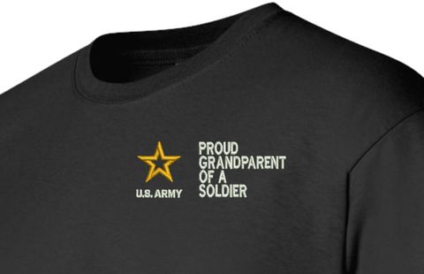 Proud GrandParent of a Soldier U.S. Army Embroidered Long Sleeve T-Shirt