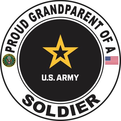 Proud Grandparent of a Soldier U.S. Army Round Decal